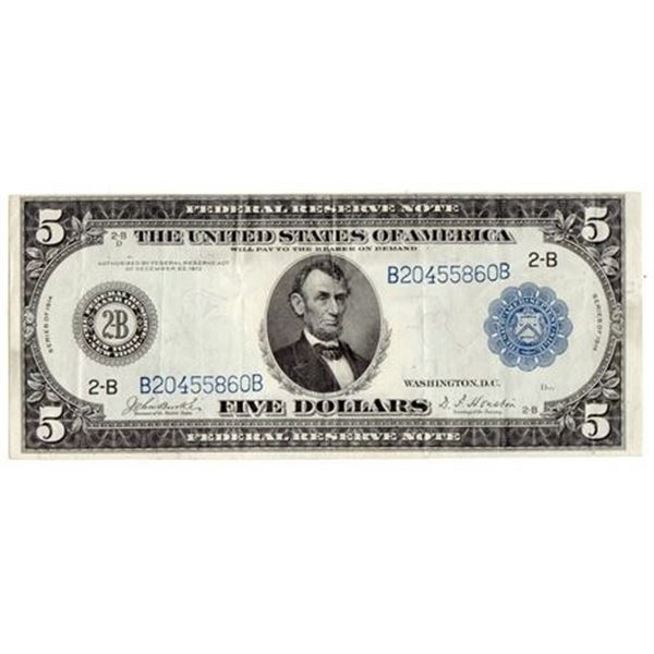 Fr.850 1914 $5 Federal Reserve Note New York