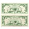 Image 2 : Group of 2 Fr.1536* 1963 $5 Legal Tender Star Notes
