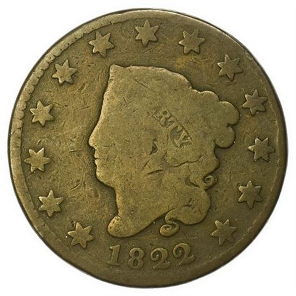 1822 Coronet Head Large Cent