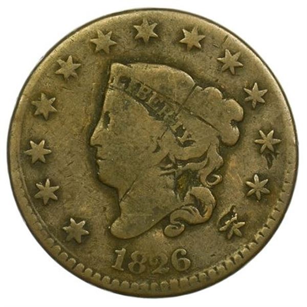 1826 Coronet Head Large Cent
