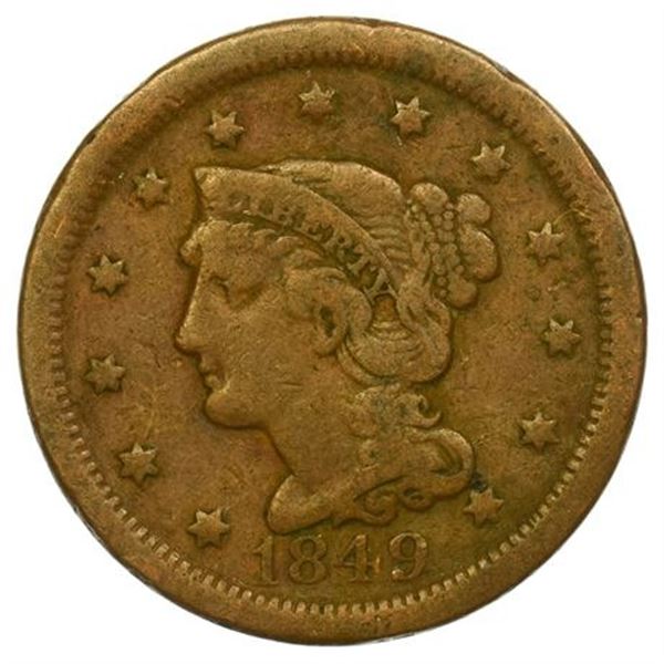 1849 Braided Hair Large Cent