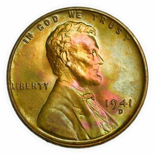 1941-D Lincoln Wheat Cent - Toned