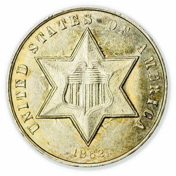 1862 Silver Three Cents