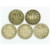 Image 2 : Group of 5 CuNi Three Cents 1865 - 1874