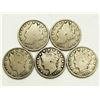Image 1 : Group of 5 Liberty V Nickels 1907, 1909, 1910, 1911, 1912