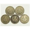 Image 2 : Group of 5 Liberty V Nickels 1907, 1909, 1910, 1911, 1912