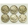 Image 1 : Group of 6 Buffalo Nickels 1919, 1920, 1923, 1924, 1925, 1926