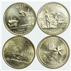 Image 1 : Group of 4 State Quarters FL 2004-D, TX 2004-D, MN 2005, CA 2005-D