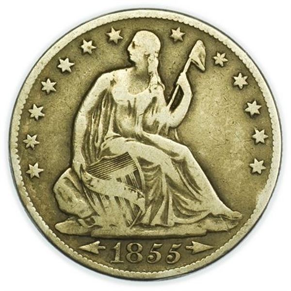 1855-O Arrows Seated Liberty Half Dollar