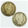 Image 1 : Group of 2 Barber Half Dollars 1902 and 1904