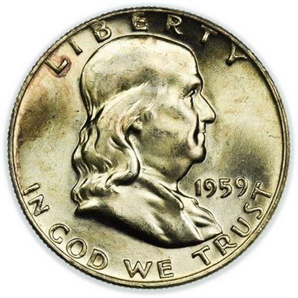 1959 Franklin Half Dollar FBL