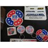 Image 8 : Multiple Automotive Stickers: Flowmaster, Firestone, Holley, Edelbrock, etc