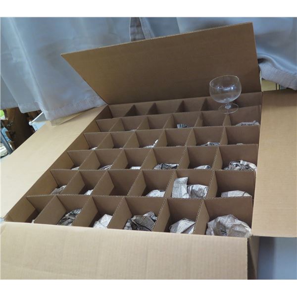 Qty 5 Boxes 6 oz Footed Sherry Glasses (36 per box)