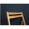 Image 2 : Qty 2 Wooden Slatted Folding Chairs 36"H