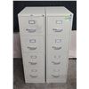 Image 1 : Qty 2 Office Max 4-Drawer Metal Filing Cabinets
