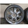 Image 2 : Qty 3 Tires on Rims: Two 255/30ZR24 & Tracompa-2 T145/80D16