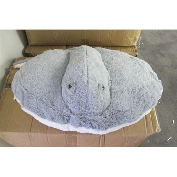 4 Boxes New Large Plush Manta Ray Pillows (10 in in each box, each individually wrapped in plastic)