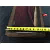 Image 8 : Wooden Jewelry Display Case w/ Lock, Glass Top & Velvet Bottom 12"x18"x3"H