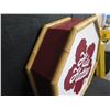 Image 2 : Hilo Hattie Hexagon Shape Electric Light Sign w/ Bamboo Frame (lamp broken) 38"x30"