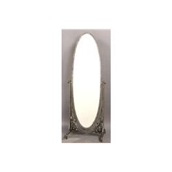 FRENCH WROUGHT IRON ANTIQUE CHEVAL MIRROR