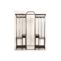 FRENCH ANTIQUE ART DECO WROUGHT IRON HALL RACK
