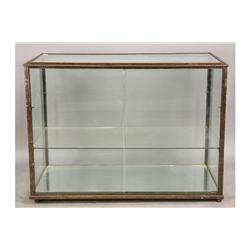 ANTIQUE WROUGHT IRON DISPLAY CASE SHELVES