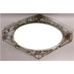 VINTAGE FRENCH WROUGHT IRON MIRROR