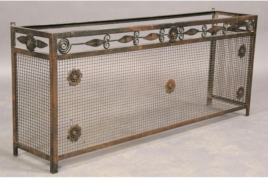 PR FRENCH ANTIQUE ART DECO IRON RADIATOR COVERS