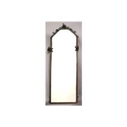 FRENCH VINTAGE WR IRON MIRROR & 2 SCONCES