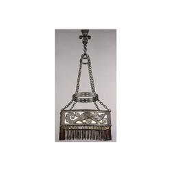 ANTIQUE ART DECO STYLIZED FOX IRON CHANDELIER