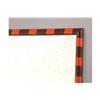 Image 3 : PAIR OF MIRRORS ORANGE BROWN STRIPED FRAMES