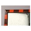 Image 4 : PAIR OF MIRRORS ORANGE BROWN STRIPED FRAMES