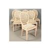 Image 1 : SET OF 6 CARVED WOOD DINING CHAIRS FAUX LEOPARD