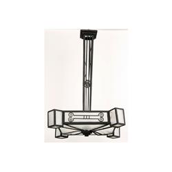 ART DECO FER FORGE HANGING CHANDELIER METAL FRAME