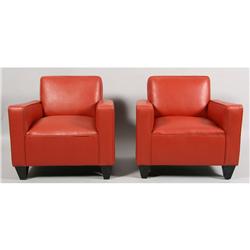 PAIR OF FRENCH ART DECO STYLE CLUB CHAIRS