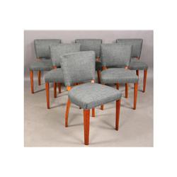 SET 6 ART DECO SIDE DINING CHAIRS