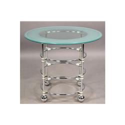 JAY SPECTRE OCCASIONAL TABLE FROSTED GLASS CHROME
