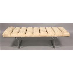 MODERN BENCH UPHOLSTERED CHANNELED SEAT