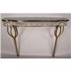 Image 1 : MODERN CONSOLE TABLE MARBLE TOP BRASS BASE