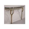 Image 2 : MODERN CONSOLE TABLE MARBLE TOP BRASS BASE