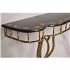Image 3 : MODERN CONSOLE TABLE MARBLE TOP BRASS BASE