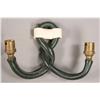 Image 2 : PAIR MODERN JACQUES ADNET LEATHER 2 ARM SCONCES