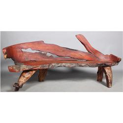 NATURALISTIC BENCH FREE FORM BACK