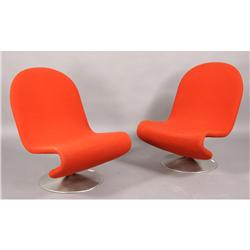 PAIR MODERN VERNON PANTONE RIBBON CHAIRS