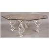 Image 2 : MODERN LUCITE GLASS TOP COFFEE TABLE WROUGHT IRON