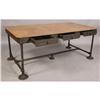 Image 5 : INDUSTRIAL PARTNERS DESK COPPER TOP 3 DRAWERS