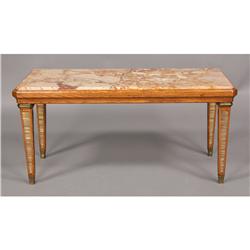 Jansen LOUIS XVI MARBLE TOP COFFEE TABLE BRONZE