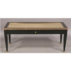 REGENCY STYLE EBONIZED VINTAGE COFFEE TABLE