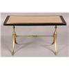 Image 1 : EBONIZED COFFEE TABLE GILT GLASS BRONZE