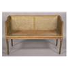 Image 1 : FRENCH LOUIS XVI CARVED GOLD PAINTED SETTEE